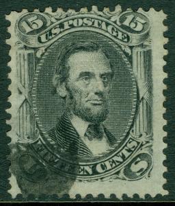 USA : 1868. Scott #91 Used. Nice Sound stamp. PSAG Certificate. Cat $650.00.