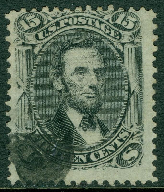 USA : 1868. Scott #91 Used. Nice Sound stamp. PSAG Certificate. Cat $650.00.