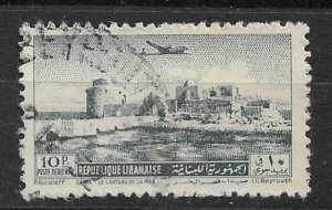 LEBANON - 1951 - 10p - SAIDA - SEA CASTLE - Used - AM -
