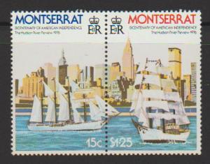 Montserrat SG 391a se-tenant pair  MLH Ships