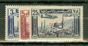 Alexandretta C1-2 used, C3-8 mint CV $77.50, scan shows only a few