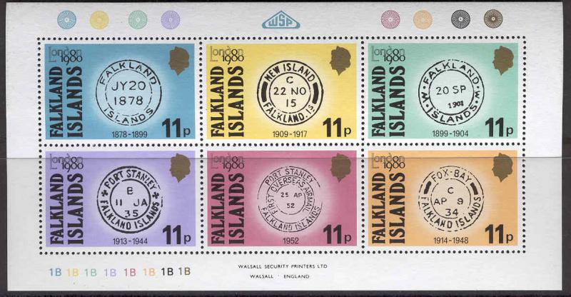 FALKLAND ISLANDS 304 MNH LONDON 1980 MINIATURE SHEET