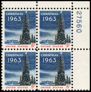 US #1240 CHRISTMAS MNH UR PLATE BLOCK #27560