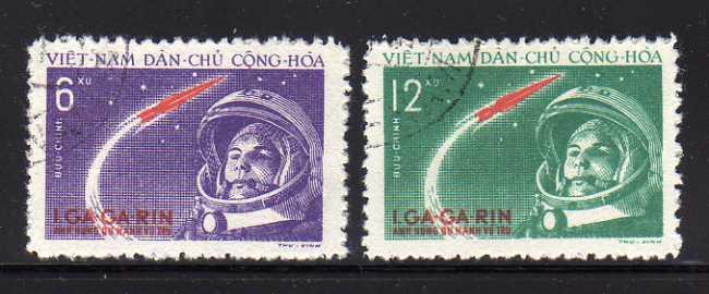 North Vietnam 160-161 Set U Yuri Gagarian's Space Flight (B)