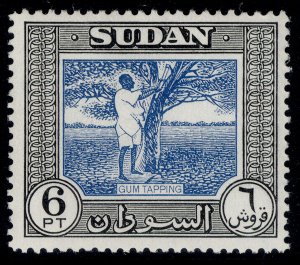 SUDAN GVI SG135, 6p blue & black, M MINT.