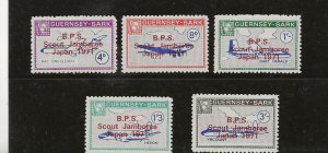 GB Local SARK  Commodore 1971  Strike opt on 1967 Def  set of 5  Ref SA82-6  MNH