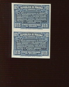 Panama 225 Centenary of Independence India Plate Proof on Card Pair of 2 Stamps