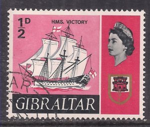 Gibraltar 1967 QE2 1/2d HMS Victory used SG 200 ( K1467 )