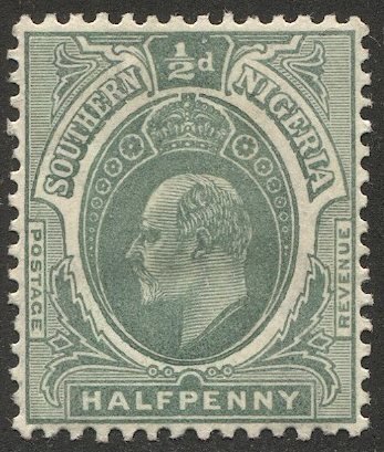 SOUTHERN NIGERIA 1908 Sc 32  1/2d KEVII MH  VF