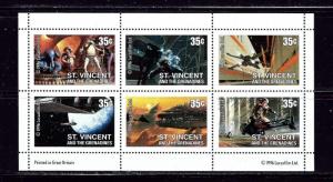 St Vincent 2269A MNH 1996 Star Wars sheet of 6