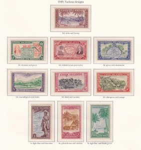 COOK ISLANDS #s109-111,113-114,127-140 VF-MLH/MH CAT VALUE $225