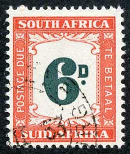 South Africa SGD43 6d Post Due used