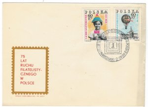 Poland 1968 FDC Stamps Scott 1591-1592 Philately Child Balloon