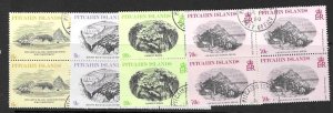 PITCAIRN ISLANDS SG196/9 1979 ENGRAVINGS IN BLOCKS OF 4USED