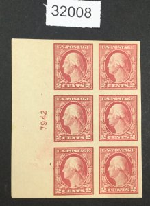 US STAMPS #482 PLATE BLOCK  MINT OG NH XF LOT #32008