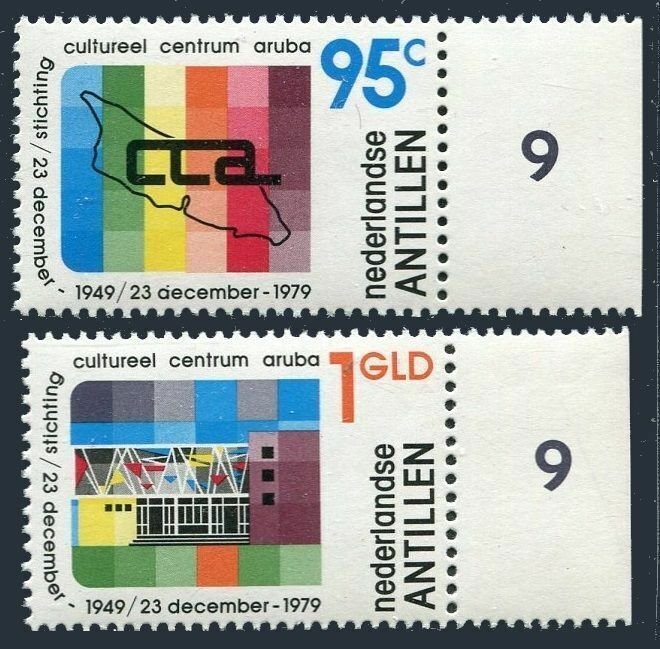 Neth Antilles 446-447,MNH.Michel 407-408. Cultural Foundation Center,Aruba,1979.