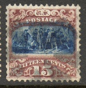 US Scott #119 XF Grill 1869 Pictorial Stamp Fancy Cancel, Sound