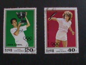 ​KOREA-1987 TENNIS OLYMPIC PRICE WINNERS CTO-- VF WE SHIP TO WORLD WIDE