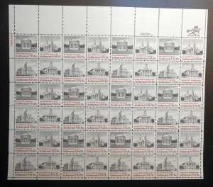 1979 Architecture Sc 1779-82 1782a 4 different designs mint sheet of 40 Typical