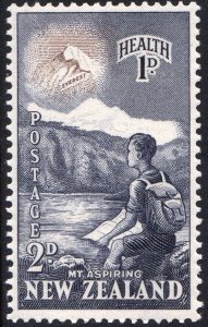New Zealand: SC#B45 2d + 1d Health: Young Climber (1954) MNH