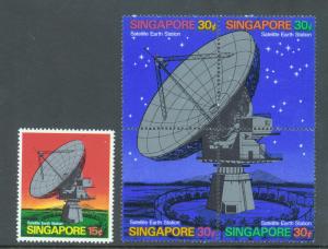 SINGAPORE SC#142-143 Satellite Station (1971) MNH
