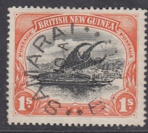 SG 7 Papua (British New Guinea) 1901-05. 1/- black & orange. Very fine used...