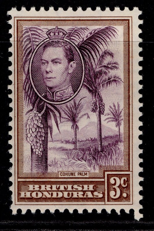 BRITISH HONDURAS GVI SG152, 3c purple & brown, M MINT.