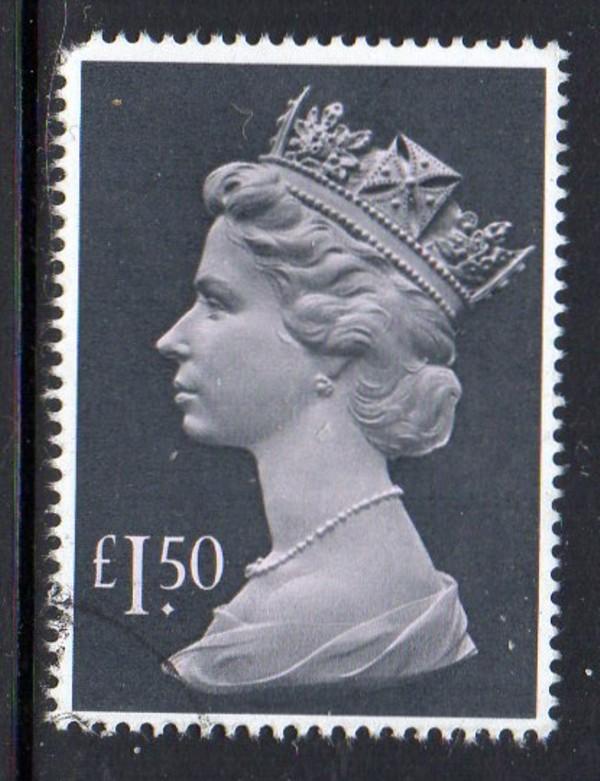 Great Britain Sc MH173 1976 £1.50 QE II Machin Head stamp used