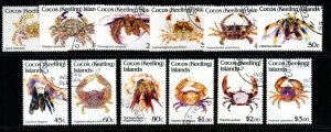 COCOS (KEELING) ISLANDS SG252/63 1992 CRUSTACEANS FINE USED