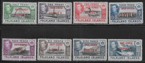 Falkland Islands Dependencies 3L1-8 1944 Overprint set MNH (*sch*)