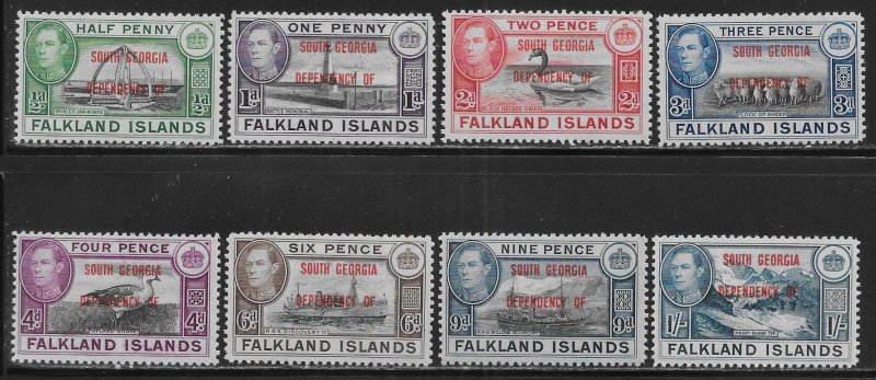 Falkland Islands Dependencies 3L1-8 1944 Overprint set MNH (*sch*)