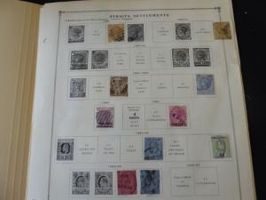 Straits Settlements 1883-1949 Mint/Used Stamp Collection on Scott Int Album Page