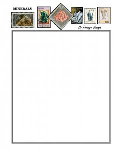 Topical - MAC's BLANK PAGES Minerals on Stamps Supplement  