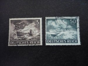 Stamps - Germany - Scott# B218, B229 - Used Part Set of 2 Stamps