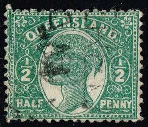 Australia-Queensland #103 Queen Victoria; Used (2.00)