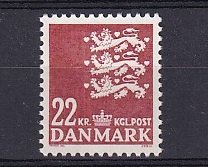 Denmark  #812   MNH  1987   smale state seal   22k