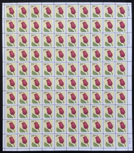 Scott 2524A RED TULIP Sheet of 100 US 29¢ Stamps MNH 1992