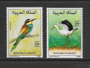 BIRDS - MOROCCO #728-9 MNH