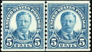 US Stamps # 602 MNH VF Line Pair