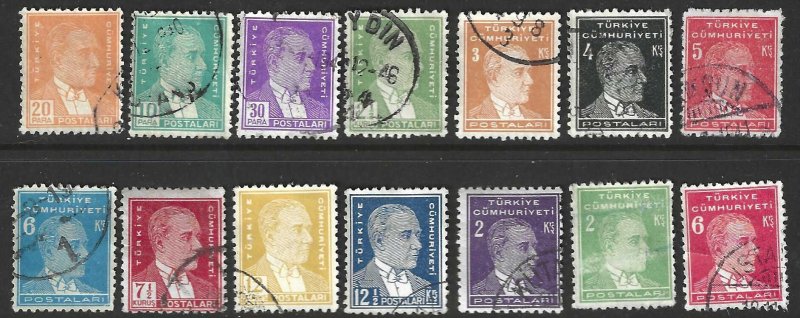 Turkey 737-757  Used  Partial set
