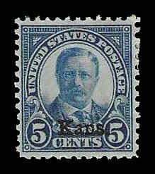 PCBstamps  US # 663 5c T. Roosevelt, {Kansas}, MH, (4)