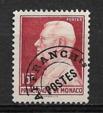 1949 Monaco 236 15F Louis II Precancel used