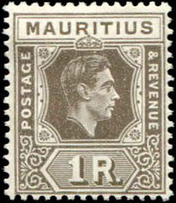 Mauritius SC# 219  SG# 260b Ordinary Paper 1R George VI MH
