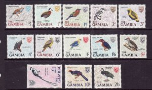 Gambia-Sc#215-27-unused NH set-Birds-id4-1966-