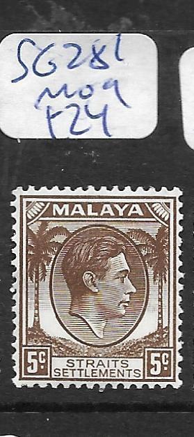  MALAYA STRAITS SETTLEMENTS (PP1001B) KGVI 5C  SG 281   MOG