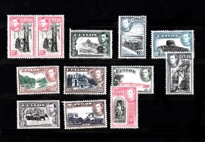 CEYLON (SRI LANKA) SC# 278-288 MH - SALE TO A USA ADDRESS ONLY