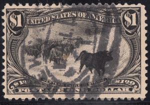 #292 F-VF+ USED WITH BLACK REG CANCEL CV $700.00 HV5949