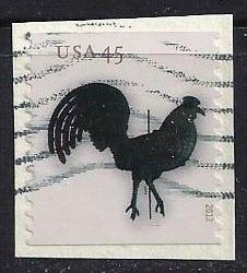 US ~ Scott # 4616 ~ Used on paper ~ Rooster