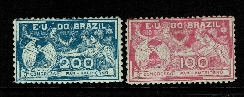 Brazil SC# 172 & 173 Mint Light Hinged / Minor Gum Creases - S7118