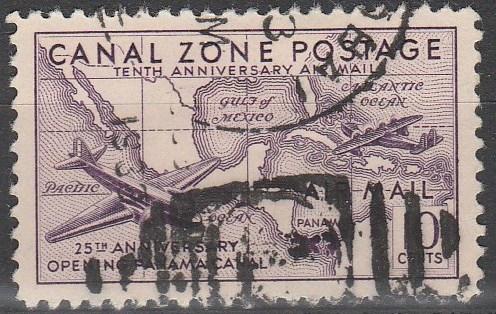 Canal Zone #C16 F-VF Used  CV $3.00 (A4424)